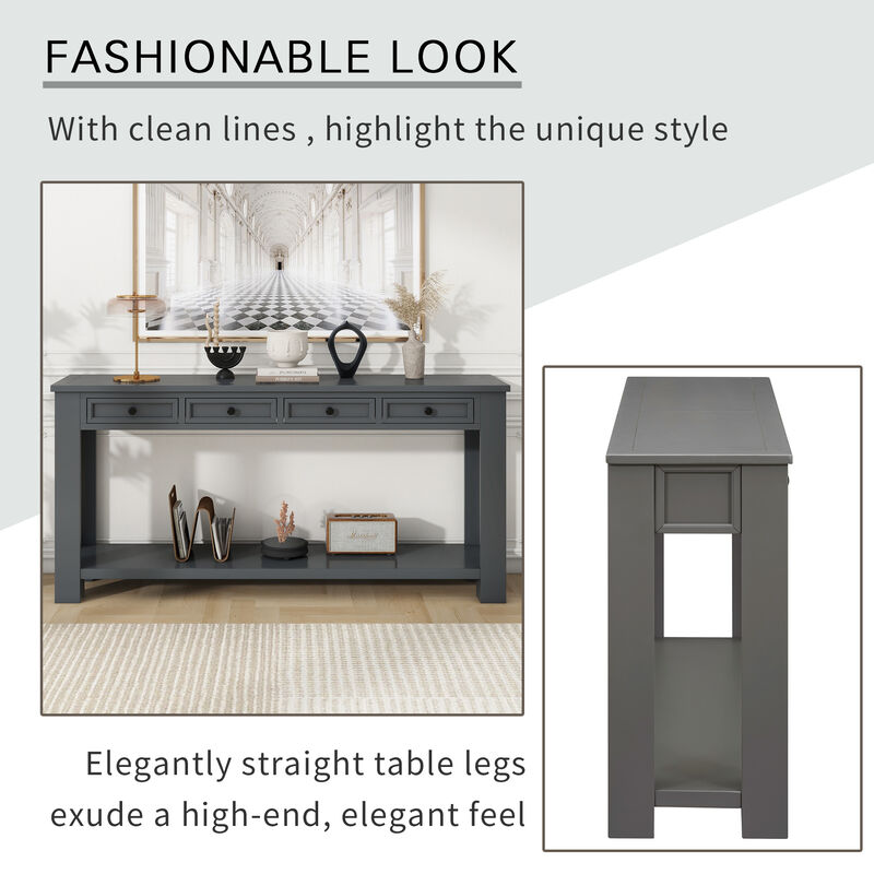 Merax Modern Console Table  with Storage Drawers
