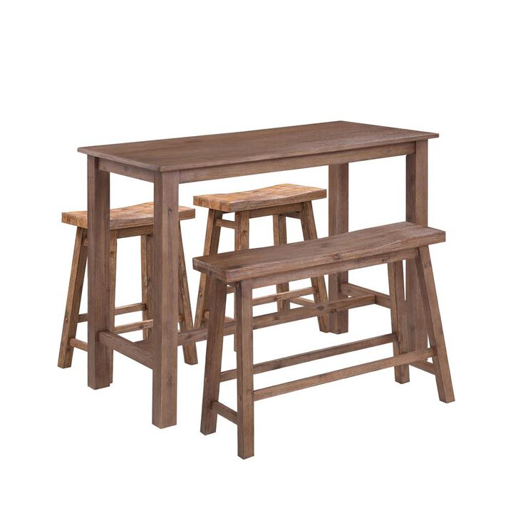 Boraam Sonoma 4pc Pub Set - Barnwood Wire-Brush Finish