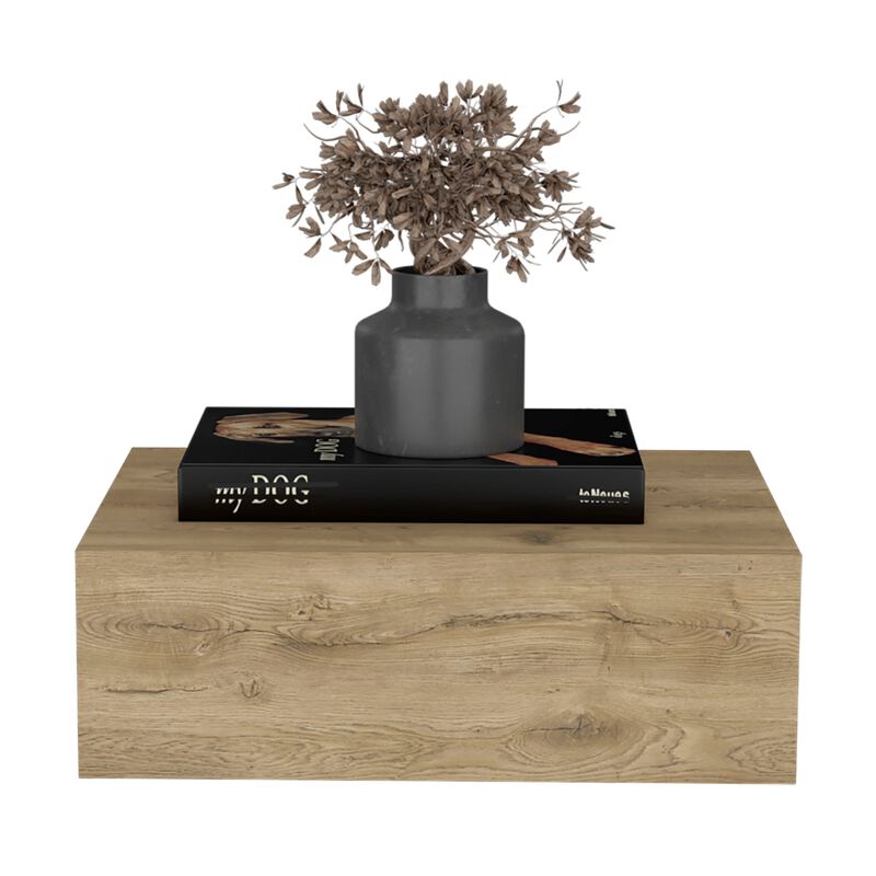 DEPOT E-SHOP Ivor Floating Nightstand, Modern Wall-Mounted Bedside Shelf with Drawer, Black