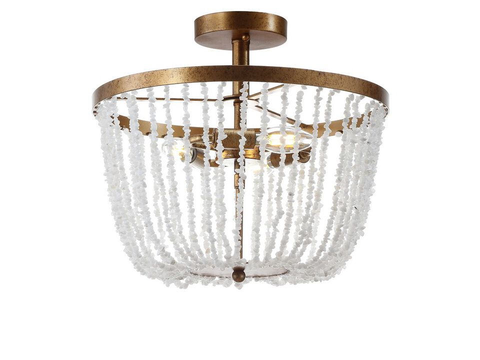 Georgian Stone/Metal LED Flush Mount