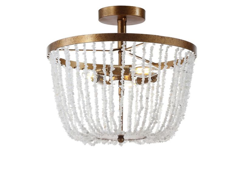Georgian Stone/Metal LED Flush Mount