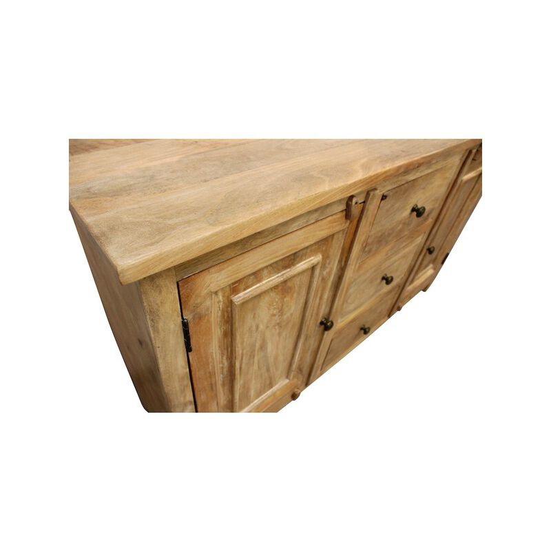 Alex Hamilton Bayside 60 3-Drawer 3-Door Sideboard in Natural Finish