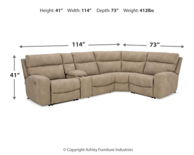 Next-Gen DuraPella 5PC Power Reclining Sectional
