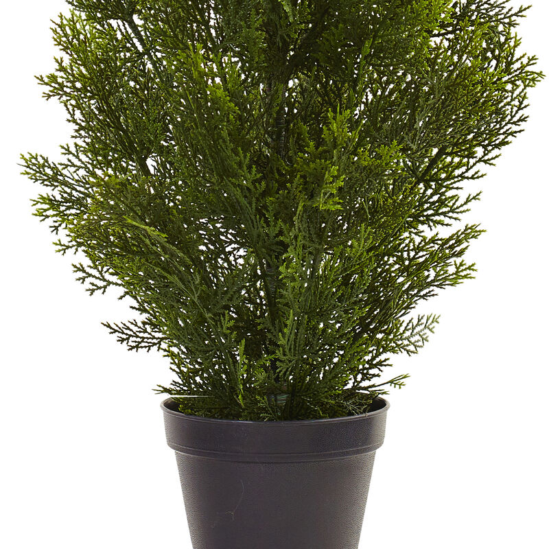 Nearly Natural 3-ft Mini Cedar Pine Tree (Indoor/Outdoor)