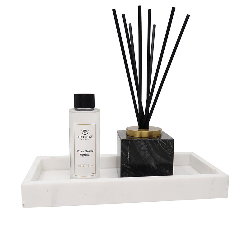 Black Marble Reed Diffuser, "Lily Of The Valley" Scent