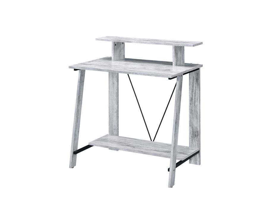 ACME Nypho Writing Desk, Antique White & Black Finish
