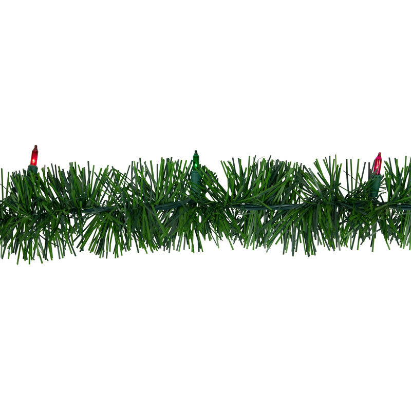 18' x 3" Pre-Lit Pine Two-tone Artificial Christmas Garland  Multicolor Lights