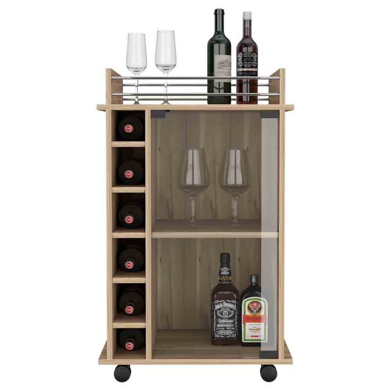 Bar Cart Baltimore, Living Room, Light Oak