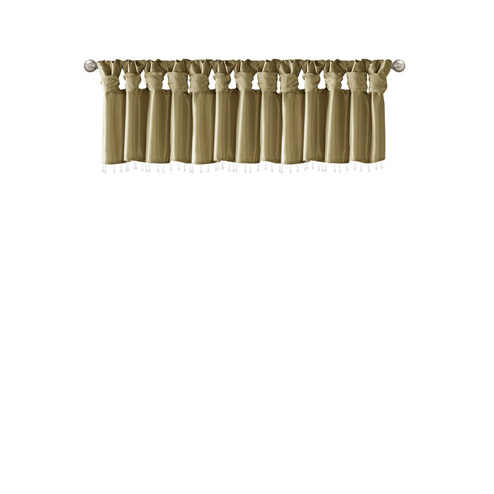 Gracie Mills Elroy Lightweight Beaded Faux Silk Valance