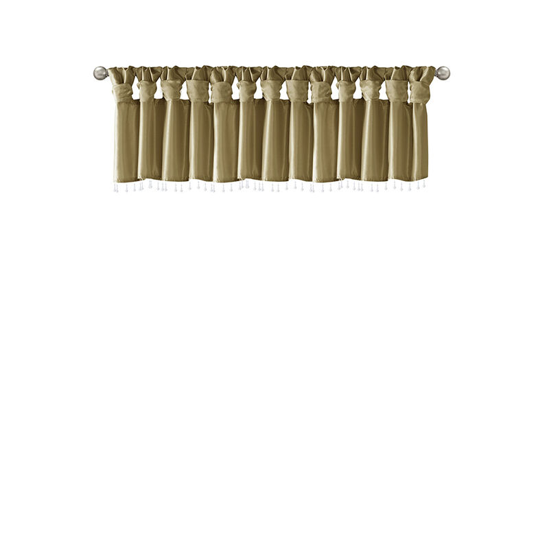Gracie Mills Elroy Lightweight Beaded Faux Silk Valance