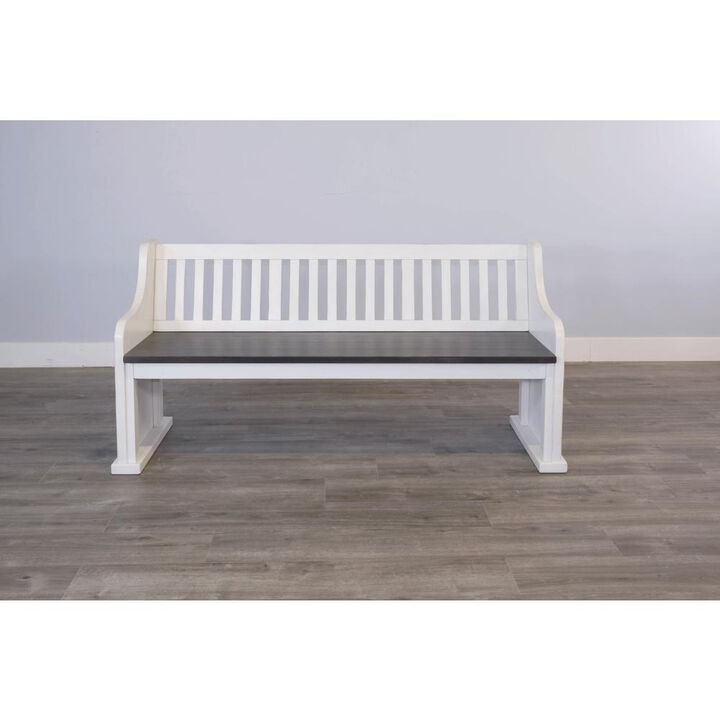 Sunny Designs Carriage House Bench with Back