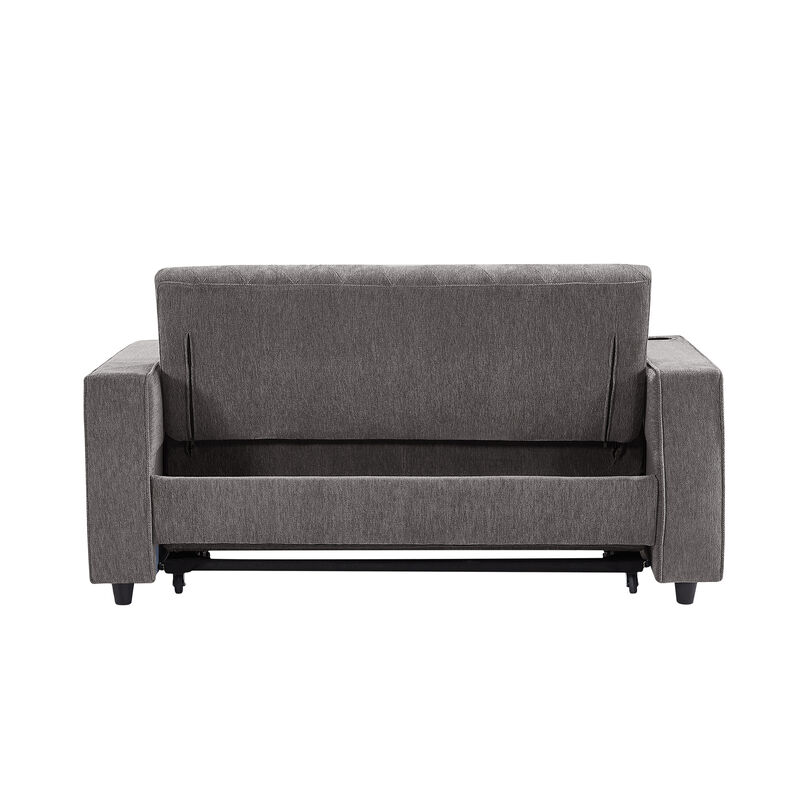 Merax Modern Sleeper Sofa Pull-out Sofa Bed with Adjustable Backrest for Living Room