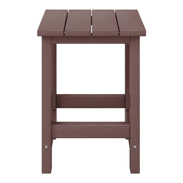 WestinTrends Kids Outdoor Patio Furniture HDPE Adirondack Square Side Table