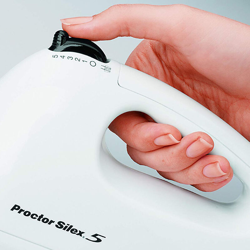 Proctor Silex Easy Mix 5 Speed Hand Mixer in White