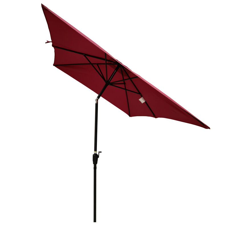 6 X 9FT Patio Umbrella Outdoor Waterproof Umbrella With Crank And Push Button Tilt