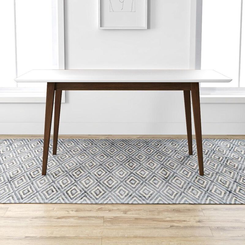 Ashcroft Furniture Co Mary Modern Style Solid Wood Rectangular Dining Kitchen Table
