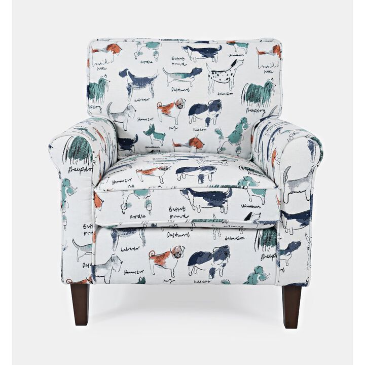 Jofran Baxter Puppy Upholstered Classic Traditional Accent Chair