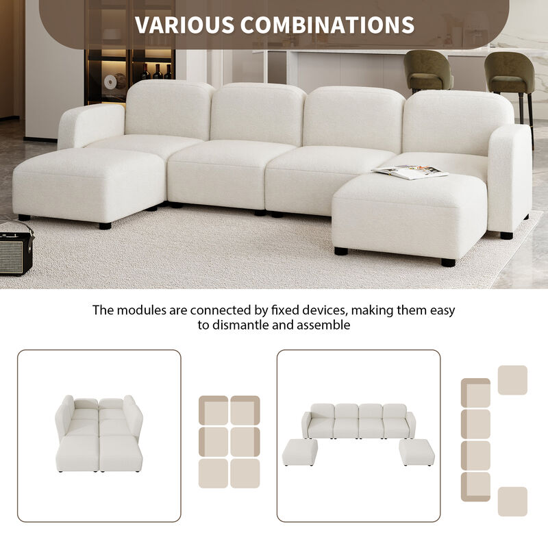 Merax Velvet Modular Sectional Sofa Couch