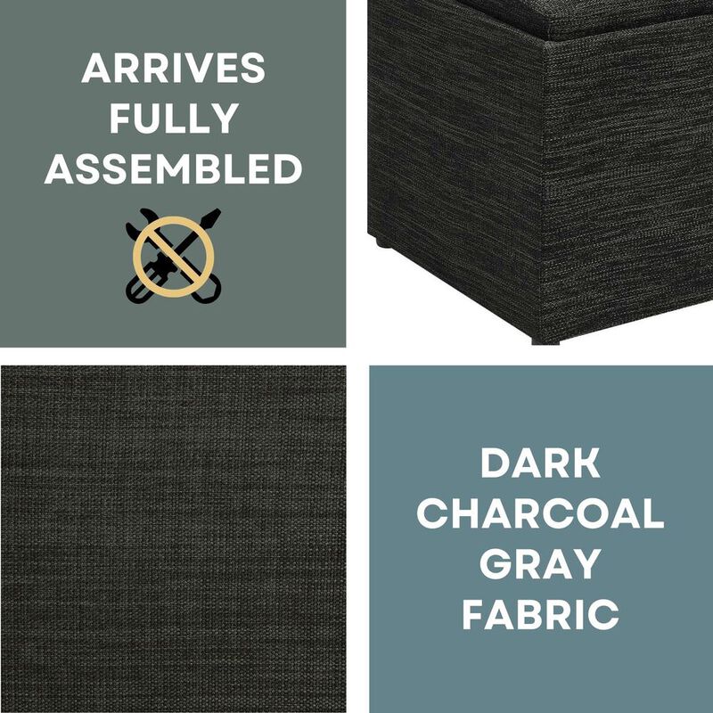 Convience Concept, Inc. Designs4Comfort Accent Storage Ottoman with Reversible Tray