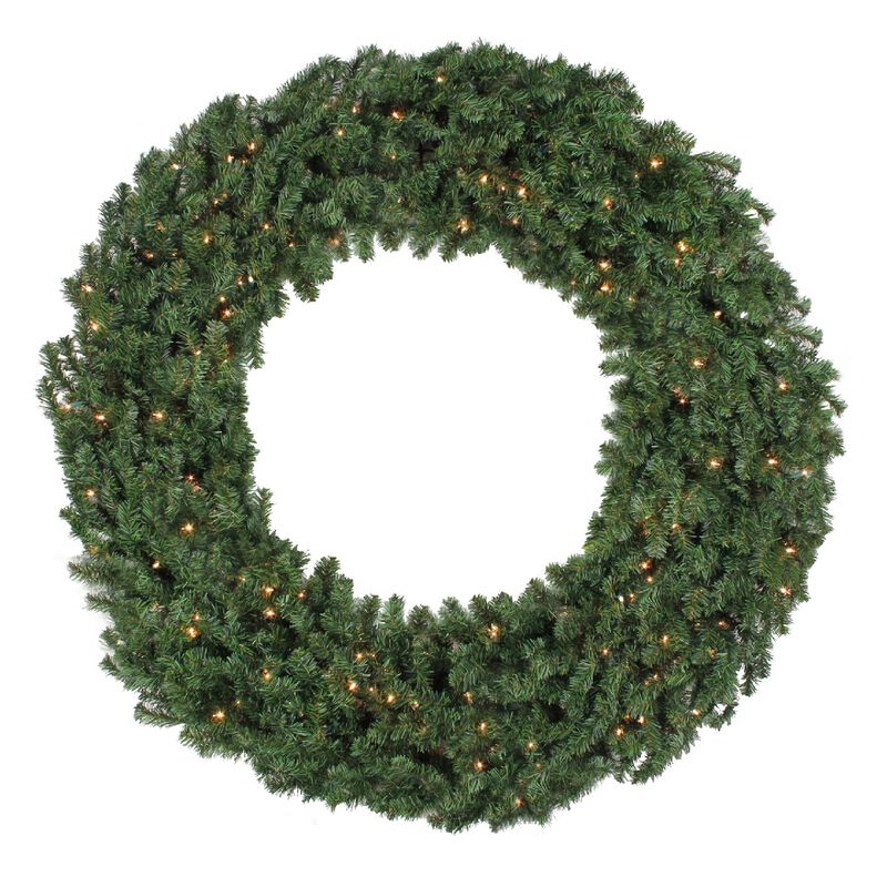 Pre-Lit Canadian Pine Commercial Size Christmas Wreath - 12ft  Clear Lights