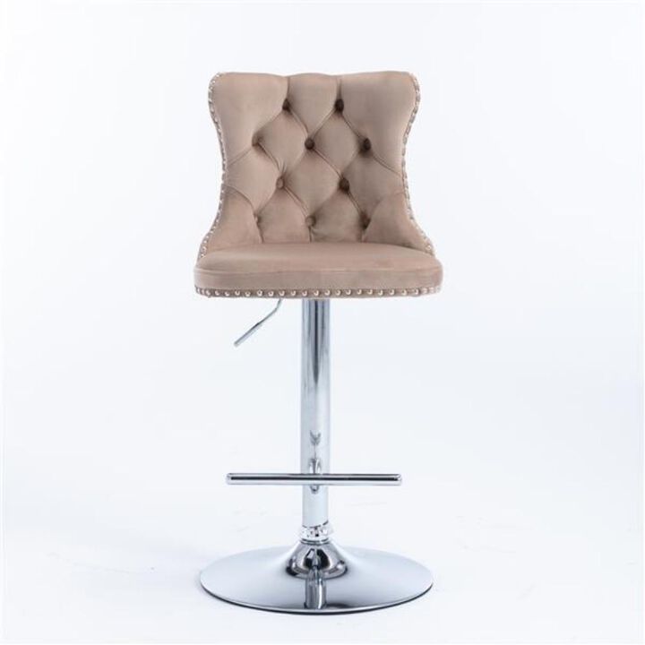 Swivel Barstools Adjustable Seat Height Counter Chairs for Kitchen & Bar