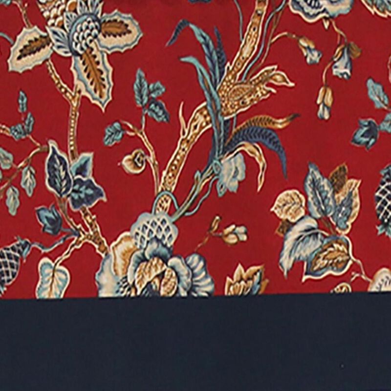 RLF Home Gianna Banded Valance Spa. 3" Rod Pocket, Contrast bottom banding. 50"W x 16"L