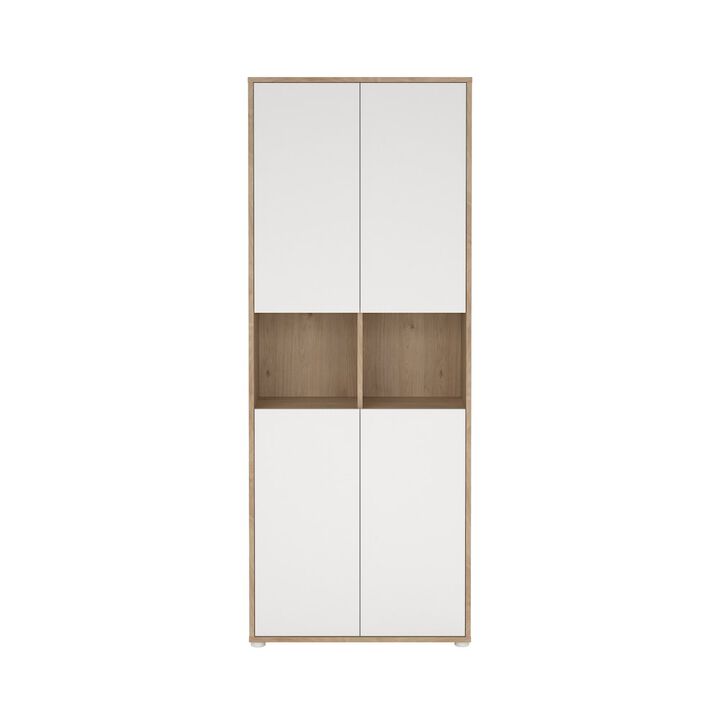 Tvilum 6 Shelf Boockase with 4 Doors, Home Office Storage