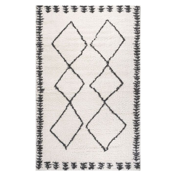 Calvia Moroccan Diamond Shag Area Rug