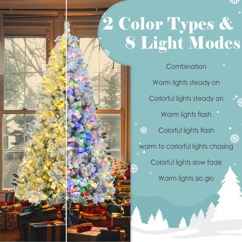 Snow-Flocked Christmas Tree Full & Lush Winter Wonderland Holiday Décor