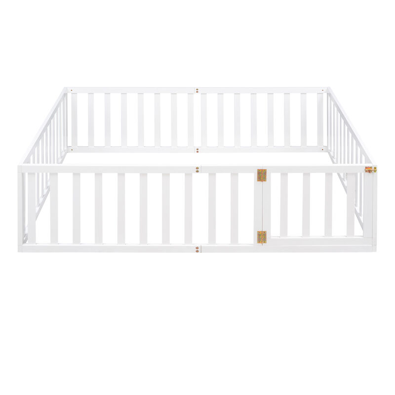 Merax Wood  Daybed Frame with Fence