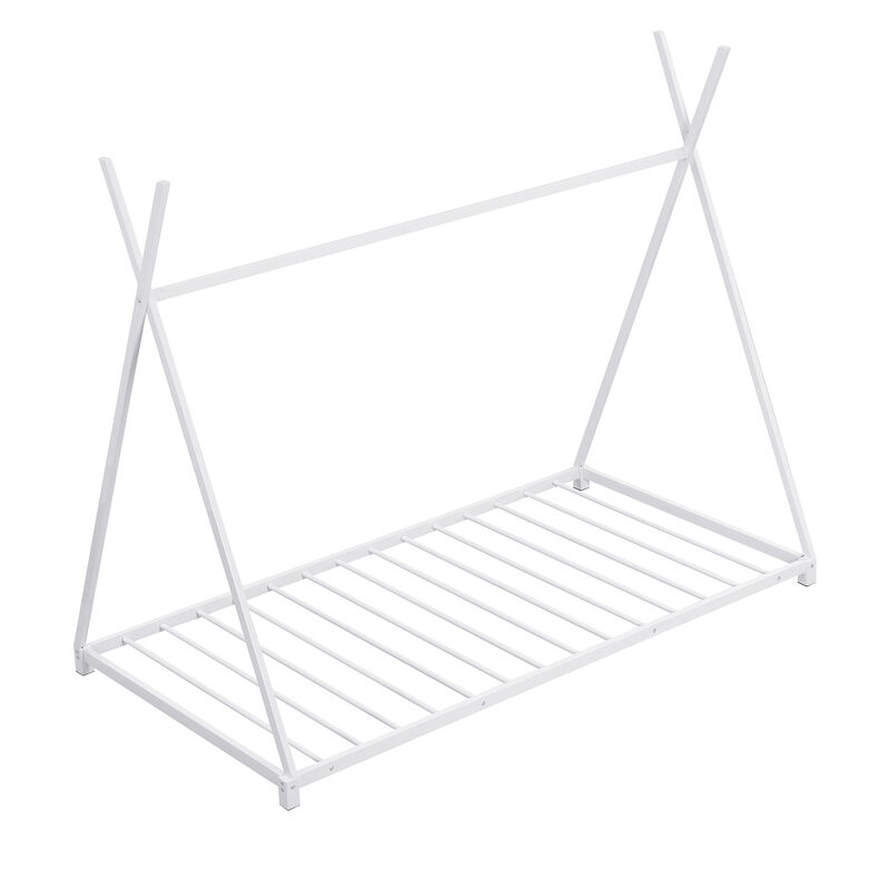 Merax Triangle Structure Metal House Platform Bed Floor Bed