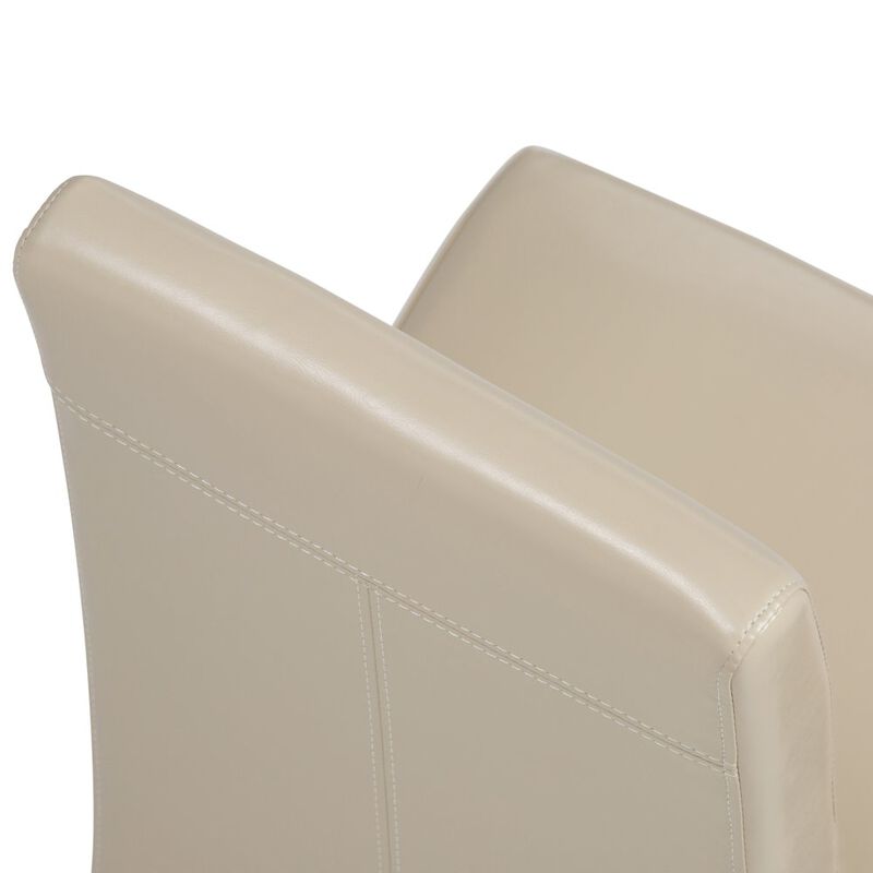 Simpli Home Acadian Solid Wood Parson Dining Chair (Set Of 2) In Satin Cream