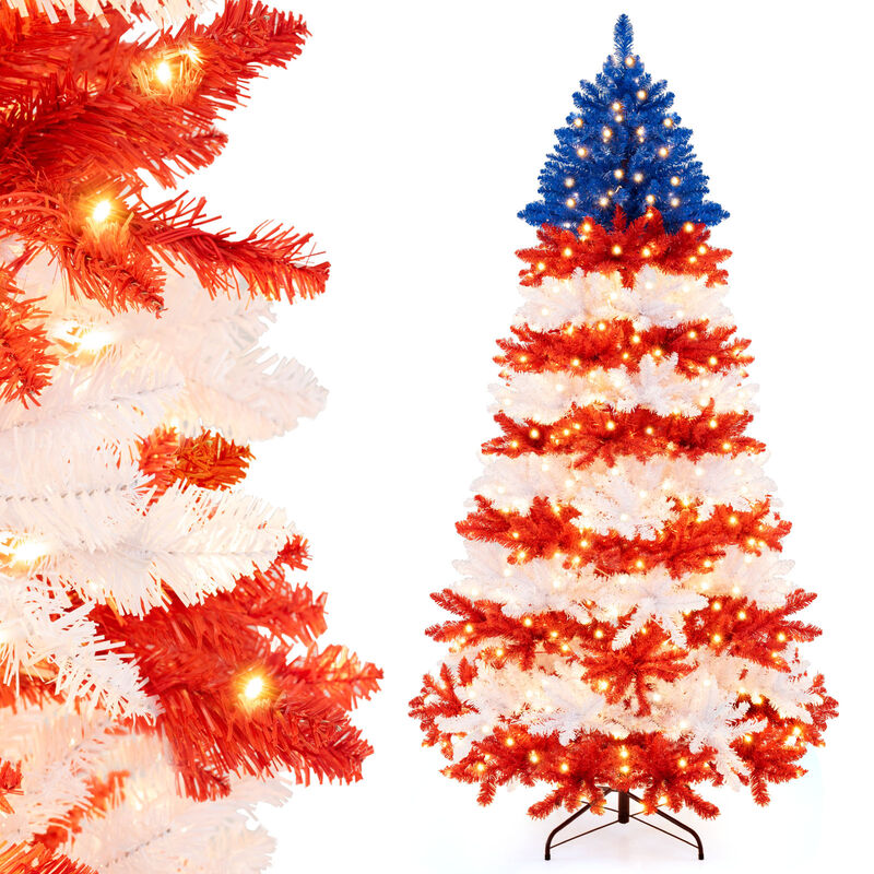 Artificial Christmas Tree with Warm White LED Lights