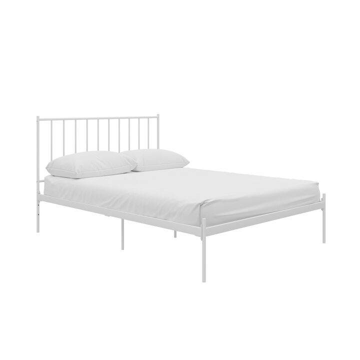 Ares Metal Bed, Full, White