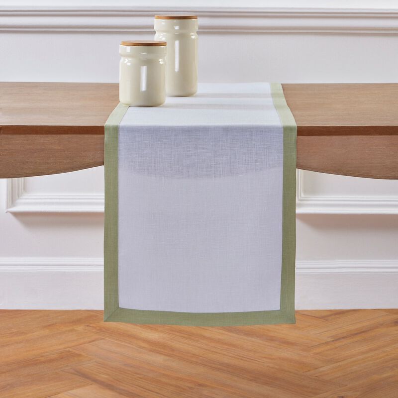 Solino Home 100% Pure Linen Table Runner 14 x 72 Inch | Classic