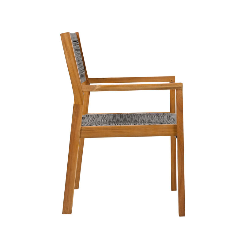 Merax 2 Pieces Acacia Wood Dining Chairs