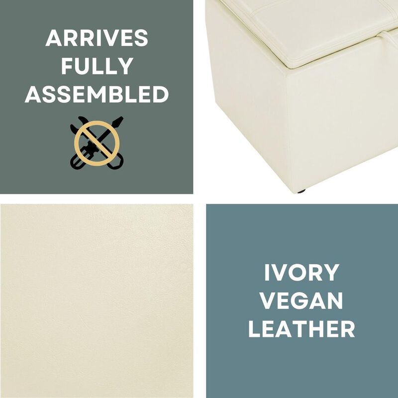 Convience Concept, Inc. Accent Storage Ottoman with Reversible Tray