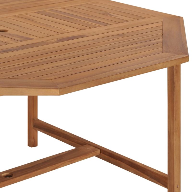 vidaXL Garden Table 59.1"x59.1"x29.5" Solid Teak Wood