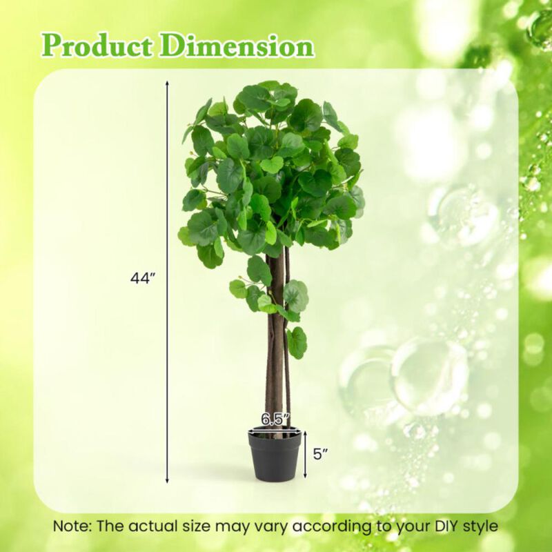 Hivvago 44 Inch Artificial Crabapple Tree with Adjustable Branches for Decor