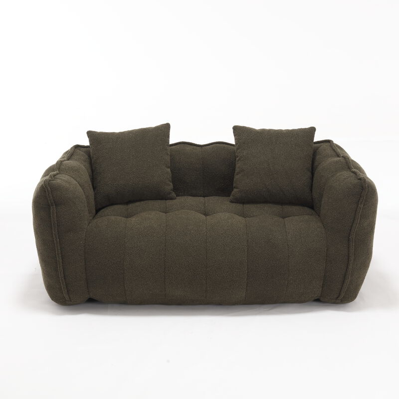 Merax Chenille Lazy Bean Bag Loveseat for Living Room