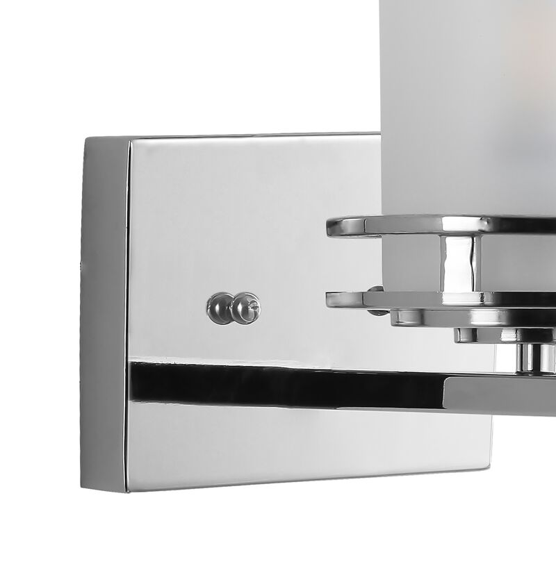 Fairfax Metal/Frosted Glass Contemporary Glam LED Vanity Light
