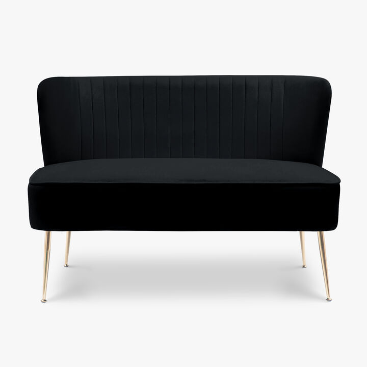 WestinTrends 46" Wide Upholstered Velvet Love Seat Sofa