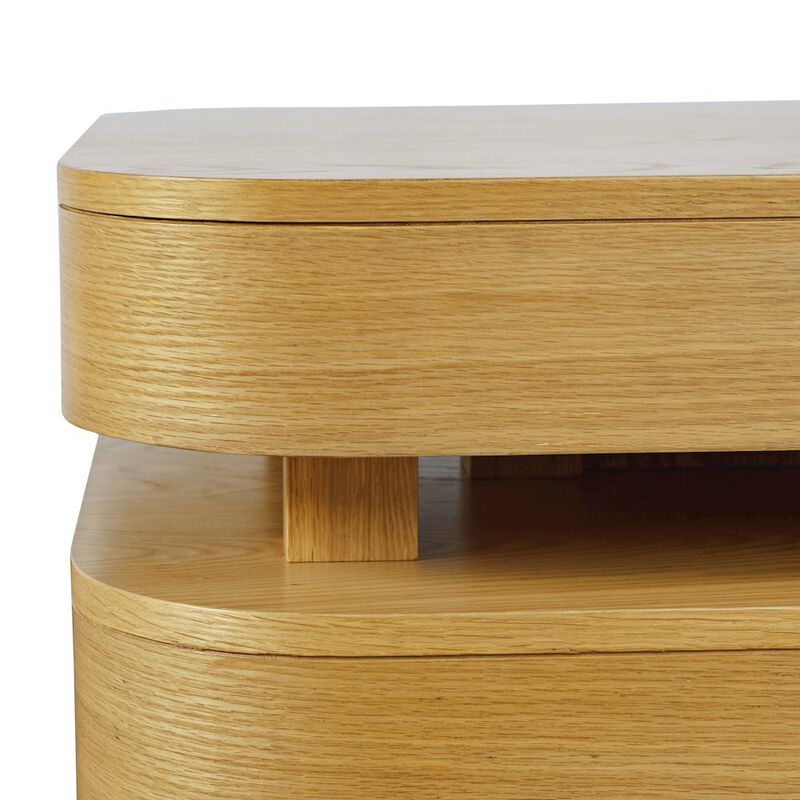 Jofran Brix Mid-Century Modern Floating Sculpture Layered Coffee Table