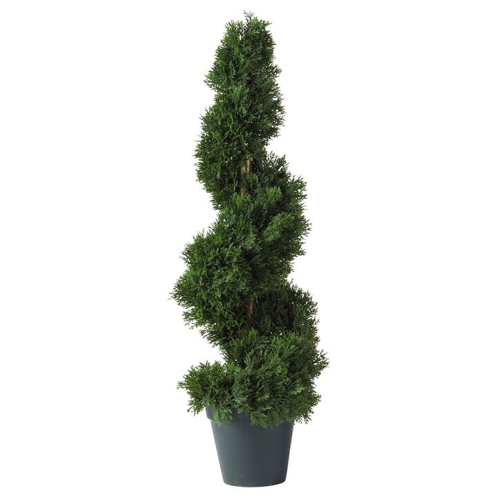 Hivvago 2 Feet Cedar Spiral Silk Tree (In-door/Out-door)