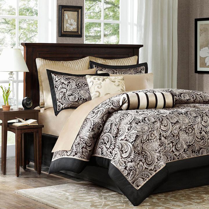Belen Kox Classic 12 Piece Comforter Set with Piping, Belen Kox