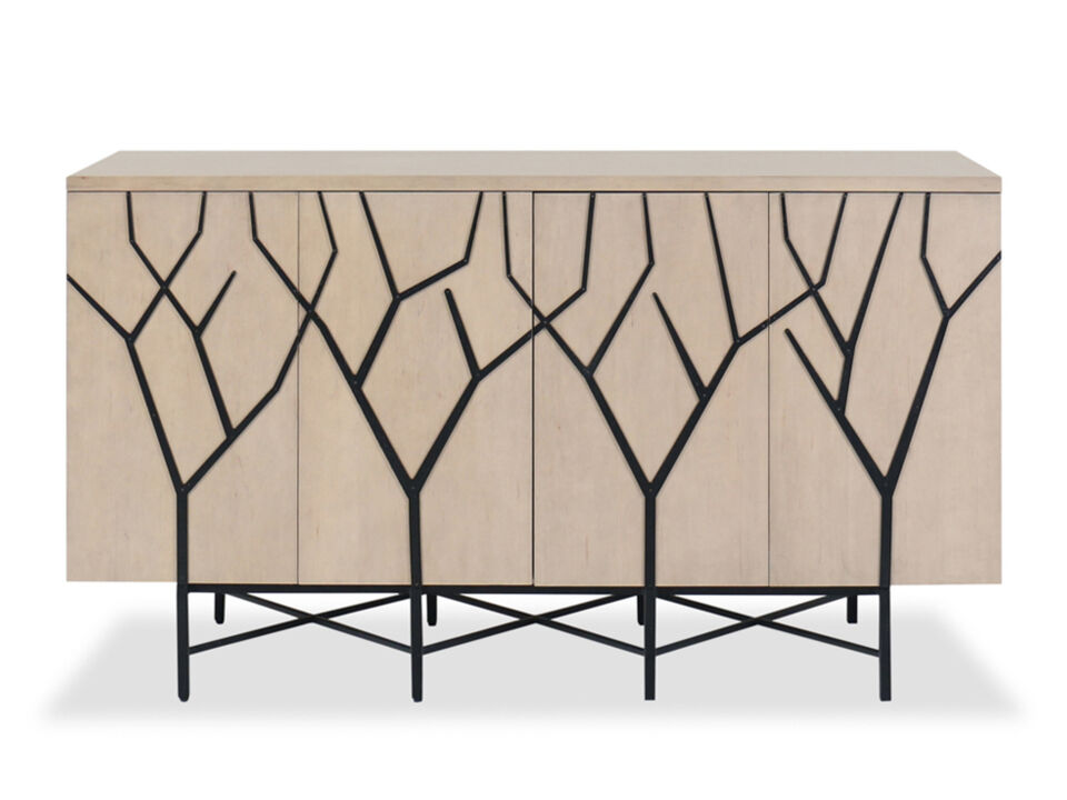 Melange Branched Four Door Entertainment Credenza