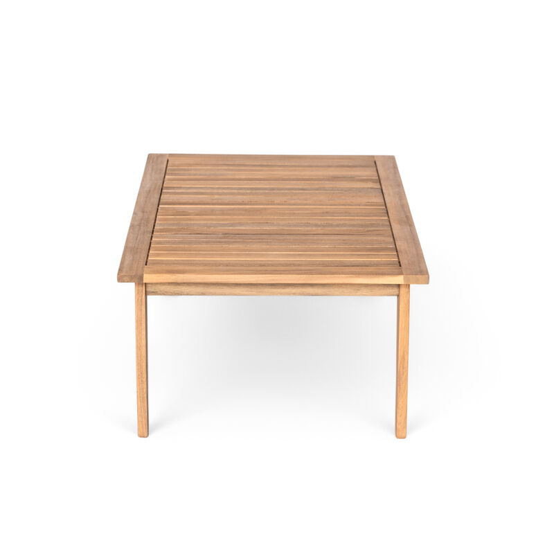 Merax Outdoor 2-piece Acacia Wood Sofa Table Set