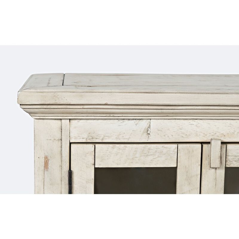 Jofran Rustic Shores 70 Coastal Distressed Acacia Six-Door Sideboard Cabinet