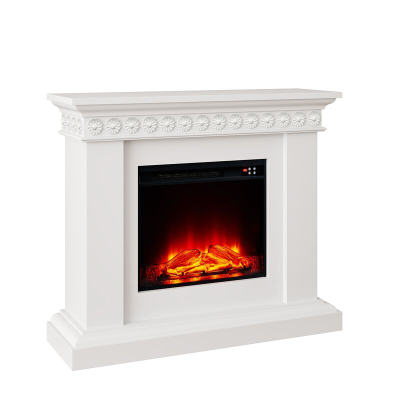 FESTIVO 46.5" Wide Electric Freestanding Fireplace w/ Realistic LED Flames