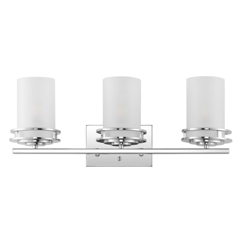 Fairfax Metal/Frosted Glass Contemporary Glam LED Vanity Light